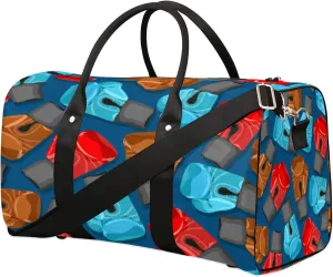 Travel Duffle Bag Sports Boxing Gloves Sports Gym Bags for Women Men Weekender Overnight Bags Waterproof Carry On Tote Bag Workout Bag for Dance Swimming Yoga Hospital