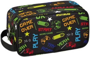 Travel Toiletry Bag for Boys Kids, Gamer Gamepad Waterproof Hanging Dopp Kit for Men, Shaving Bag with Large Capacity for Travel, Sports, Shower