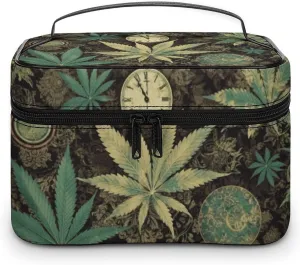 Travel Toiletry Bag for Women And Men,A Puff in Time Weed Marijuana Toiletry Organizer, Makeup Bag Travel Organizer for Shampoo,Toiletries