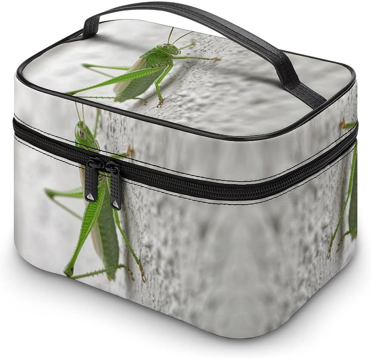 Travel Toiletry Bag for Women And Men,Green Grasshopper Image Toiletry Organizer, Makeup Bag Travel Organizer for Shampoo,Toiletries