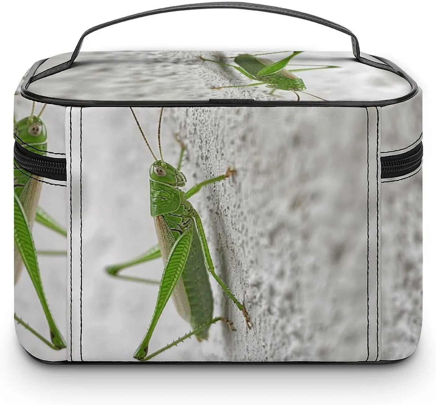 Travel Toiletry Bag for Women And Men,Green Grasshopper Image Toiletry Organizer, Makeup Bag Travel Organizer for Shampoo,Toiletries
