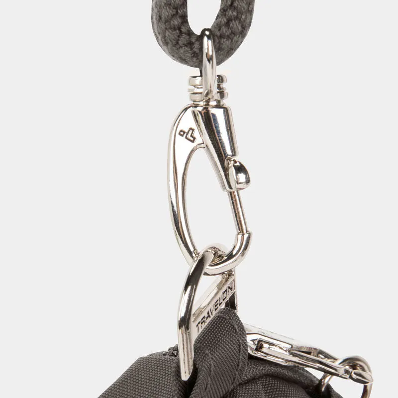 Travelon Anti-Theft Essentials Mini Asymmetric Crossbody w/5-Point Anti-Theft Protection - Smoke