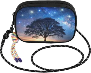 Tree Nebula Landscape Crossbody Bag for Women Cell Phone Purses Women's Small Shoulder Handbags Wallet Purse with Strap