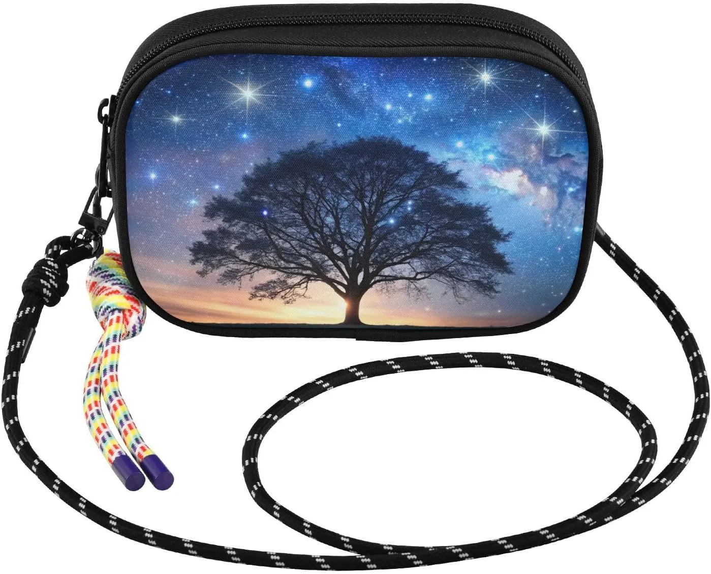 Tree Nebula Landscape Crossbody Bag for Women Cell Phone Purses Women's Small Shoulder Handbags Wallet Purse with Strap
