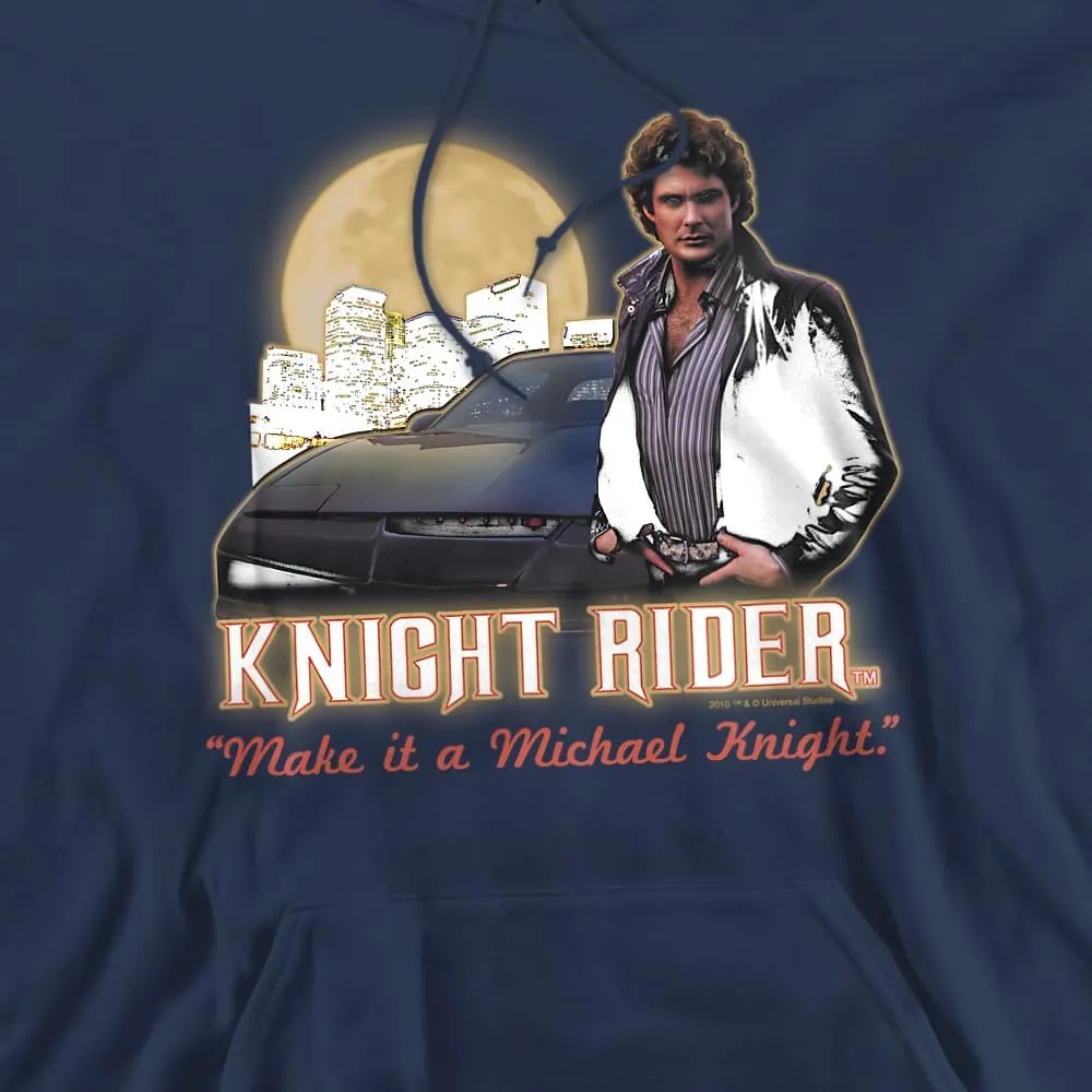 Trevco Knight Rider Full Moon Unisex Adult Pull-Over Hoodie