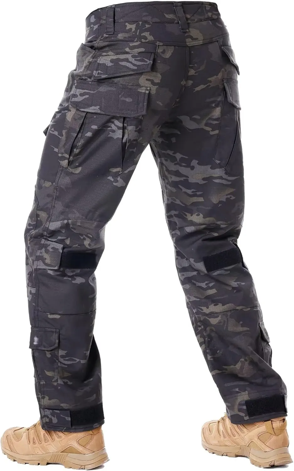 TRGPSG Men's Fleece Lined Hiking Pants, Winter Cargo Pants, Snow Ski Pants Tactical Outdoor Trousers with Multi-Pocket.