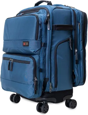 Trilogy Modular System I Modular 4-wheel spinner carry-on, with two zip-off bags! All 3 are Expandable! You get 3 bags in 1! Mix and match; take apart to fit crowded airplane spaces (Blue)