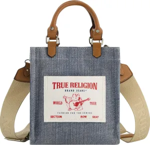 True Religion Women's Tote Bag, Buddha Pocket Travel Shoulder Handbag with Adjustable Removable Crossbody Strap