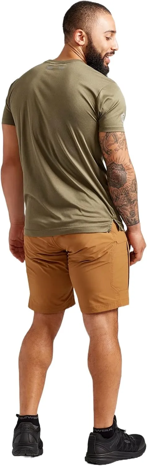 TRUEWERK Men’s Work Shorts - T1 Werkshorts, Moisture Wicking, Multi-Pocket, Tactical Cargo Shorts with 4-Way Stretch