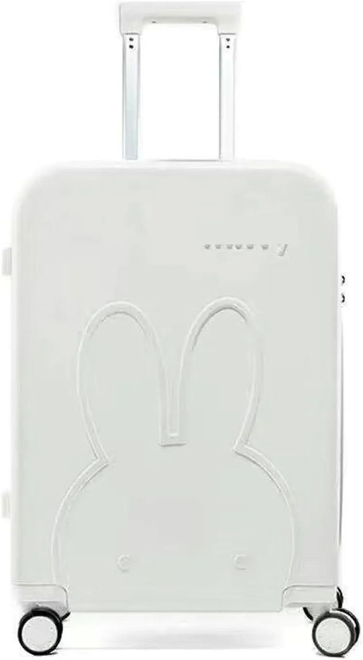Trunk High Appearance Travel Luggage Level Pull Bar Box Candy Color Suitcase Travel Box Boarding Box Internet Trend Bag Durable (Color : White, Size : 20")