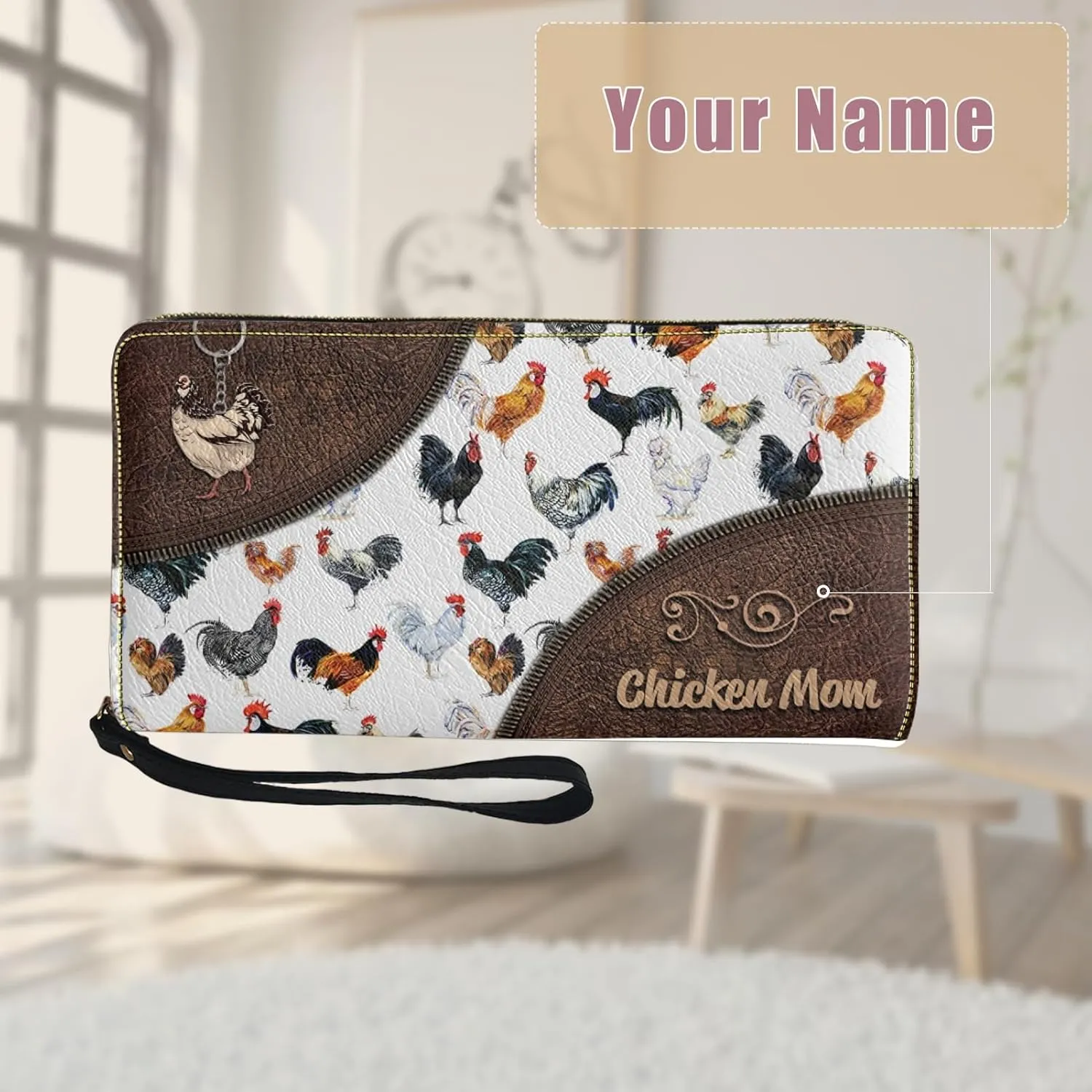 Tuoxiukan Personalized Handbags and Wallet Set for Women Clutch Purse Custom Name Tote Bag Customized Gifts for Mom