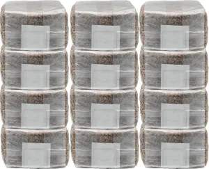 Twelve 1 Pound Grow Bags of Sterilized Rye Berries