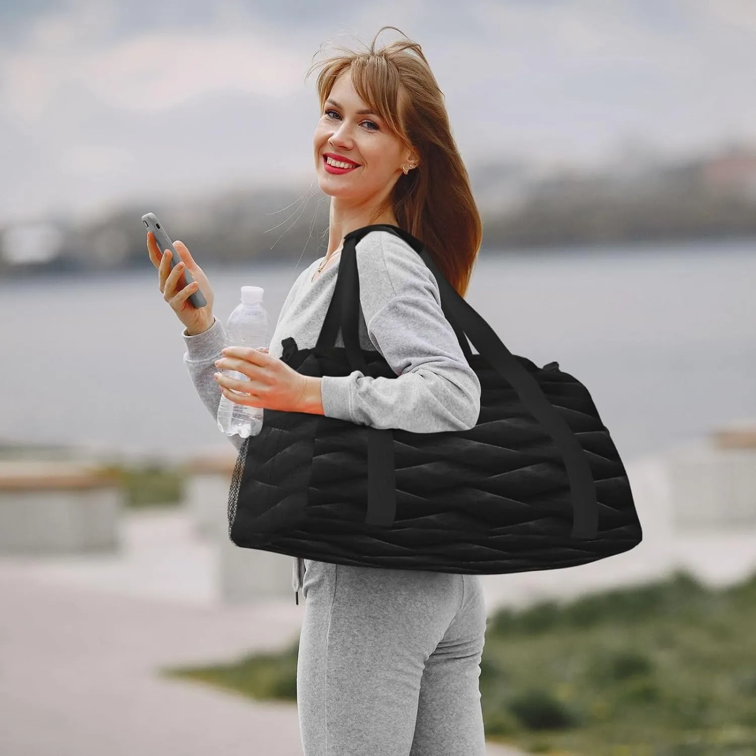 Tyre Weaving Travel Duffel Bag Large Foldable Waterproof Overnight Bag For Beach Swim Bags Pool Sports Gym