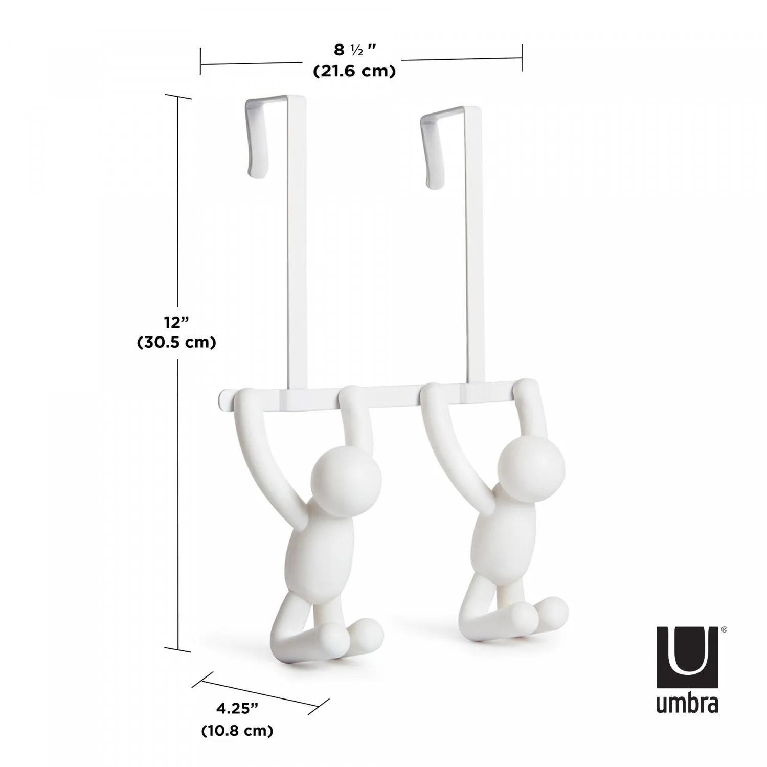 Umbra Buddy Double Over-Door Hooks - White|Crochets doubles pour porte Buddy de Umbra - blancs