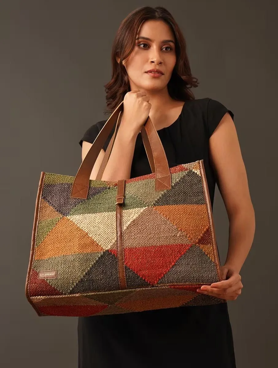 UMBRA - KILIM & LEATHER HAND BAG