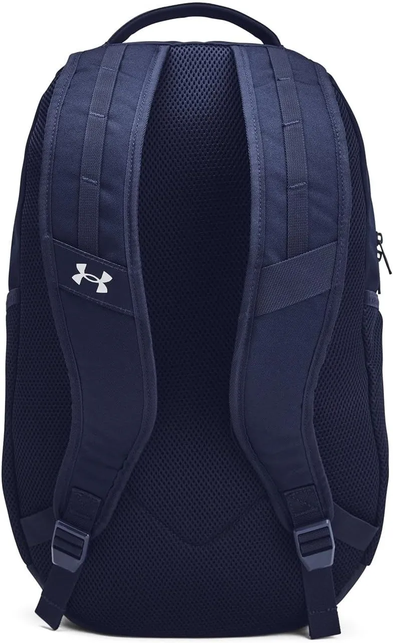 Under Armour Unisex-Adult Hustle 6.0 Backpack, (411) Midnight Navy/Midnight Navy/Metallic Silver, One Size Fits Most