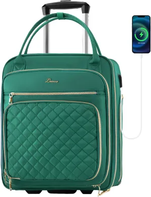 Under Seat Luggage with Wheels for Women Men, Airline Approved Underseat Carry on Luggage for Airplanes, Small Personal Item Travel Bag for Short Trip