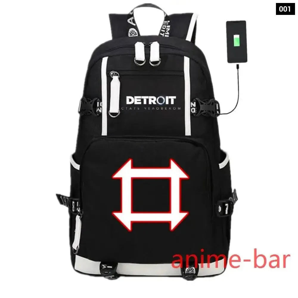 Unisex Hot Game Detroit Become Human Kids Laptop School Bag