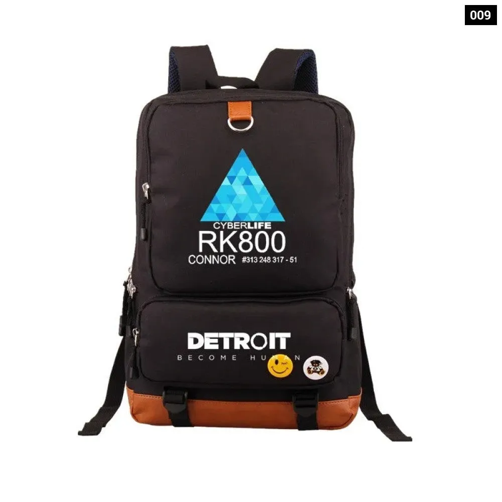 Unisex Hot Game Detroit Become Human Kids Laptop School Bag