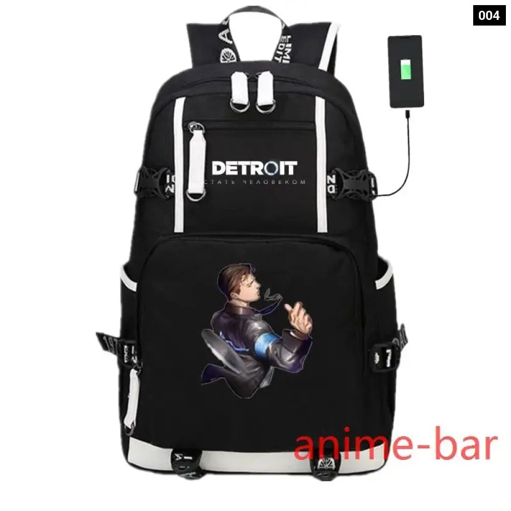 Unisex Hot Game Detroit Become Human Kids Laptop School Bag