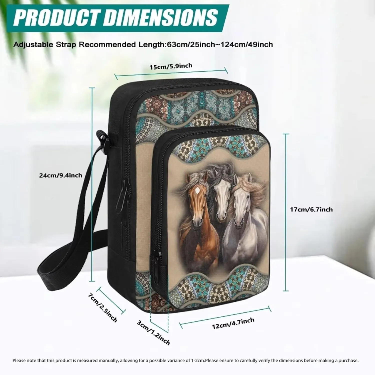 Uourmeti Crossbody Purse Bags for Women Travel Shoulder Bag Small Messenger Bag