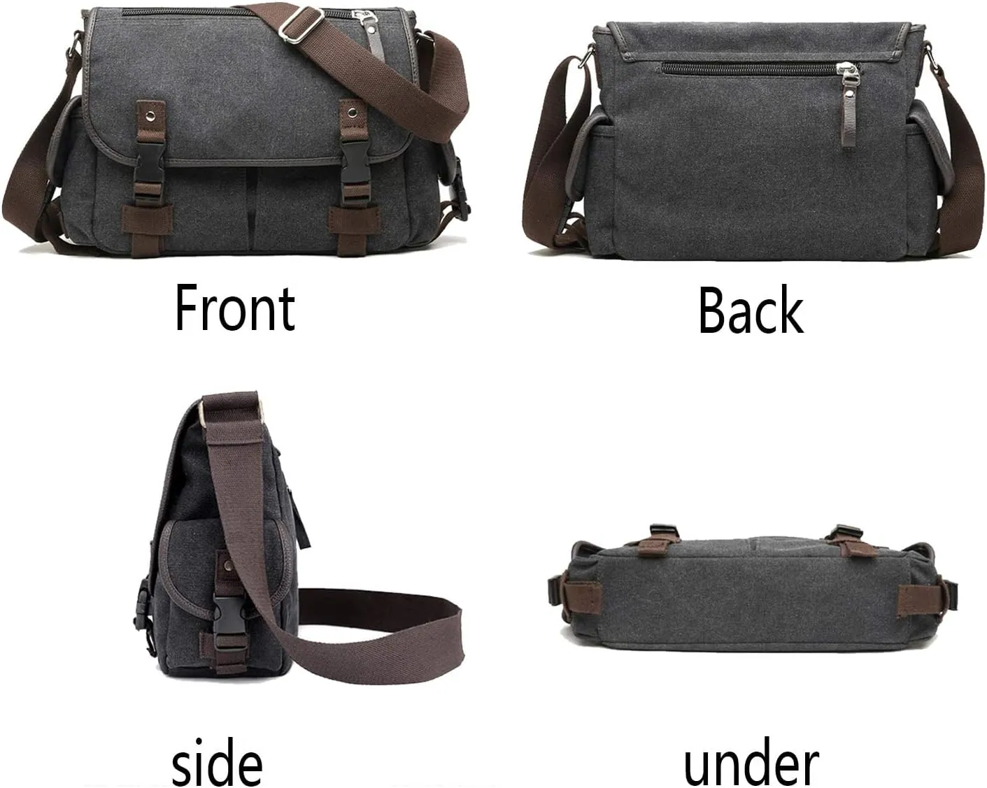 Upgraded Vintage Canvas Messenger Bag Large Fashion Book Laptop Shoulder Bag for Women Men New