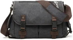 Upgraded Vintage Canvas Messenger Bag Large Fashion Book Laptop Shoulder Bag for Women Men New