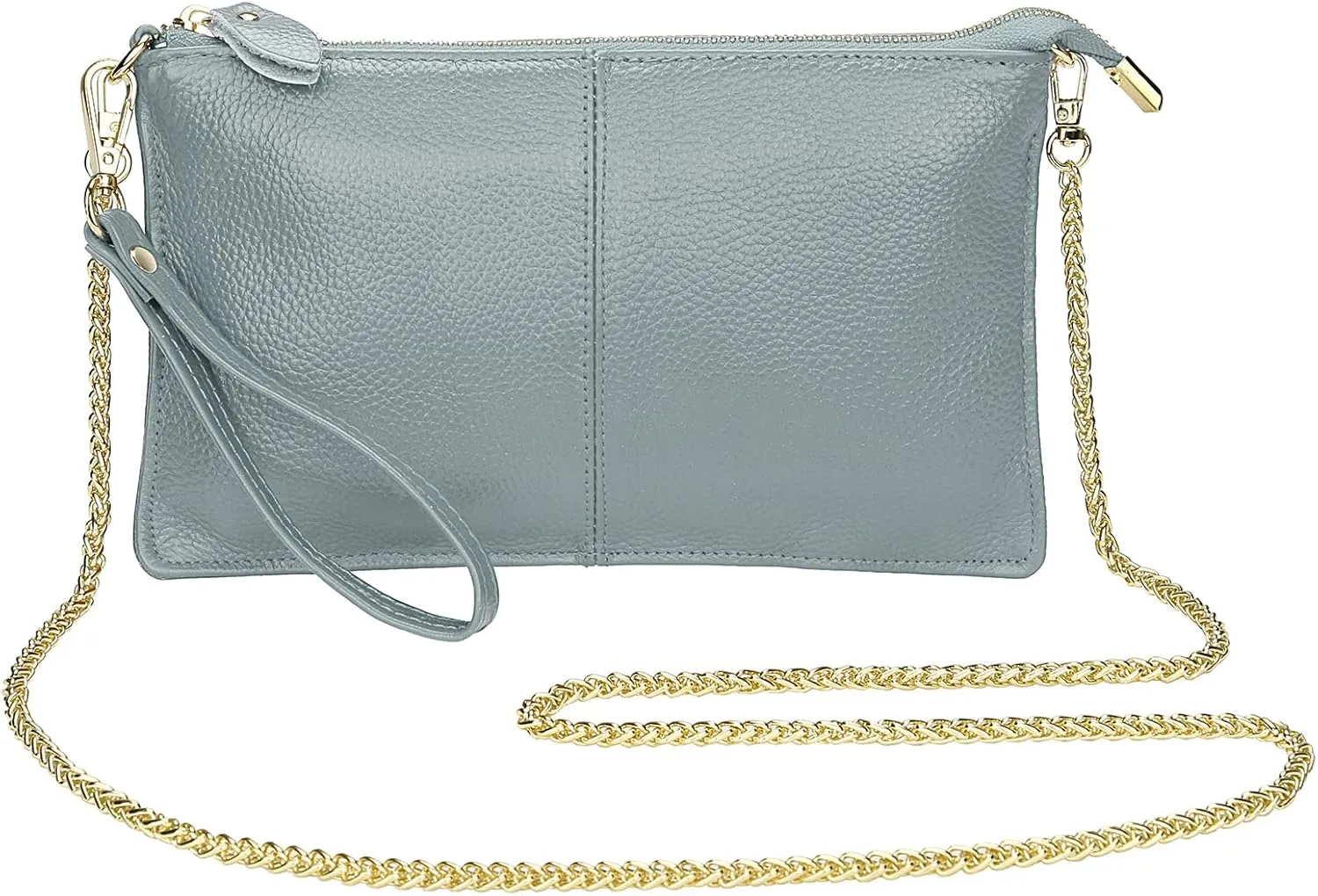 Uromee Wristlet Wallet Clutch Purses for Women Genuine Leather Crossbody Bag Handbag with Detachable Shoulder Chain