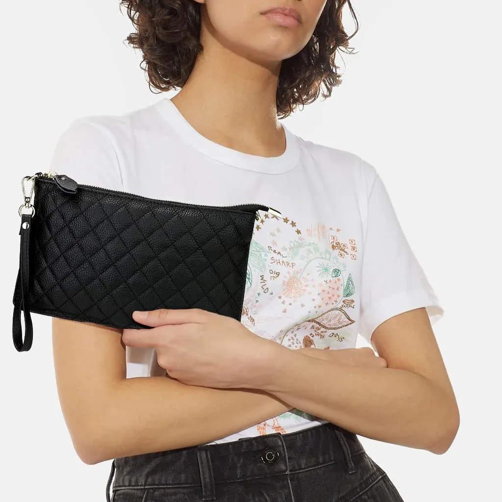 Uromee Wristlet Wallet Clutch Purses for Women Genuine Leather Crossbody Bag Handbag with Detachable Shoulder Chain
