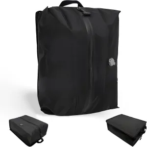 Vacuum Bags for Travel,Reusable Luggage Vacuum Bags for Travel with IP67 Waterproof Zipper for Save Space(Black,No Pump)