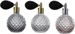 VALICLUD 3pcs Vintage Perfume Bottle Refillable Spray Bottles for Travel and Gifting Exquisite Design with Unique Carved Pattern Random Color