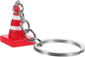 VALICLUD Traffic Cone Key Chains Mini Traffic Road Cones Charms Pendant Construction Keyring Backpack Key Chain Purse Car Hanging Decoration