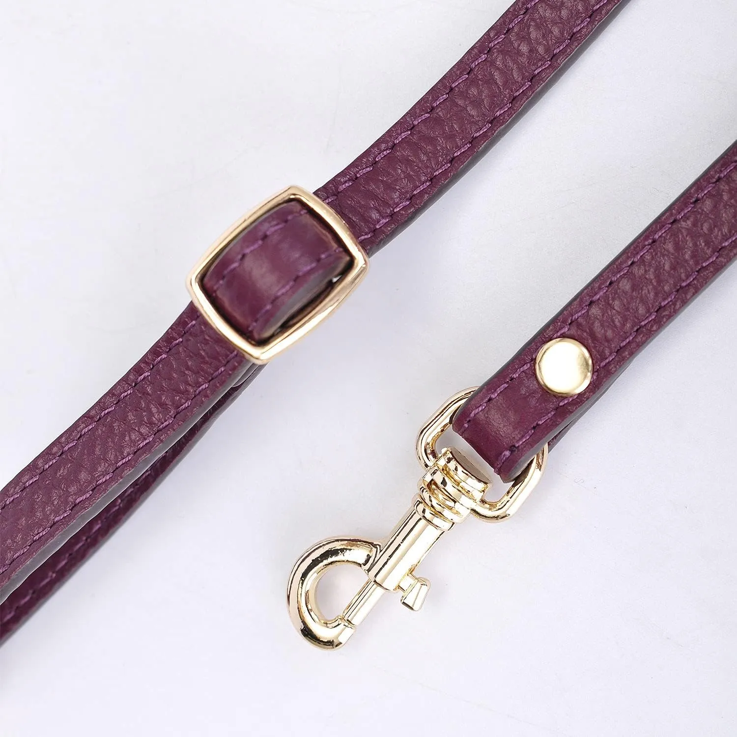 VanEnjoy Adjustable Genuine Leather Crossbody Straps Replacement - Width 1/2“, Length 25”-51”