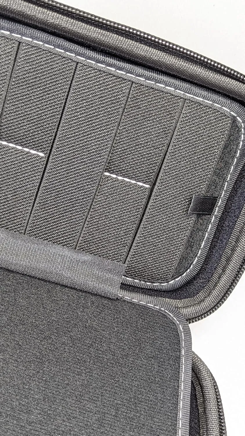 Vault Nano Protective Mini Travel Case in Matte Black, Carbon, Green Carbon, White Carbon, Purple Carbon and Orange Carbonwith Zipper Closure (White Carbon)