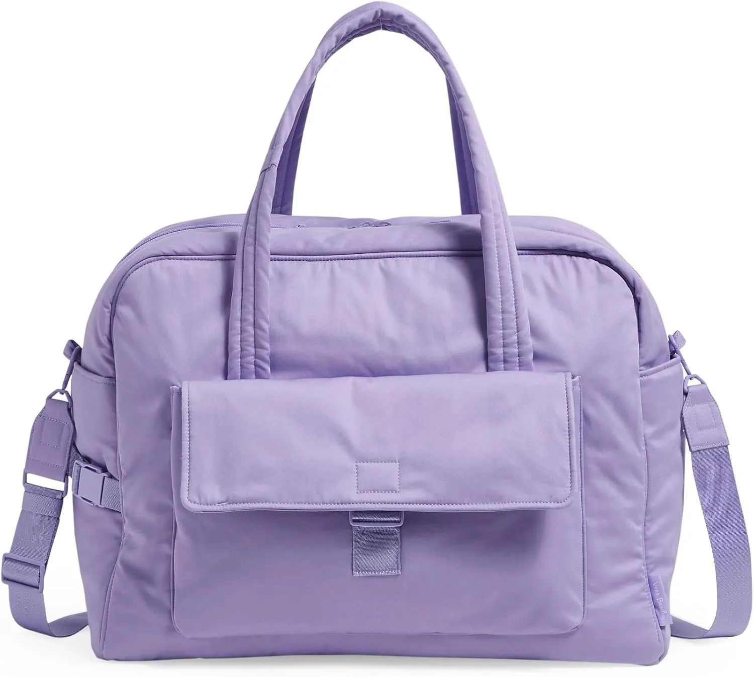 Vera Bradley Women's Cotton Utility Travel Bag, Lavender Petal - Recycled Cotton, One Size