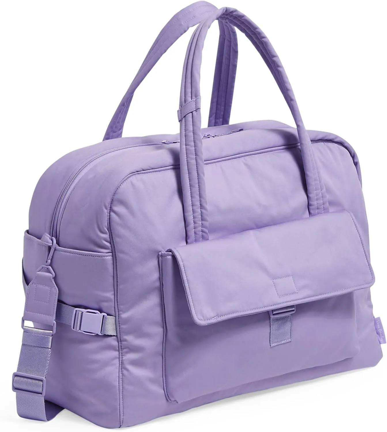 Vera Bradley Women's Cotton Utility Travel Bag, Lavender Petal - Recycled Cotton, One Size