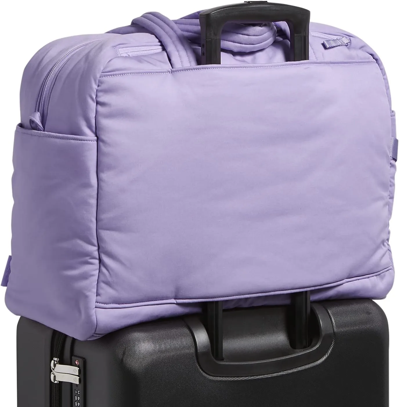 Vera Bradley Women's Cotton Utility Travel Bag, Lavender Petal - Recycled Cotton, One Size