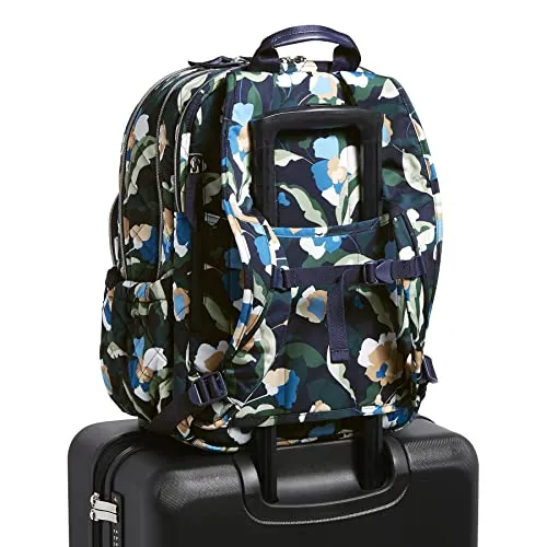Vera Bradley Women's Performance Twill XL Campus Backpack, Immersed Blooms, One Size