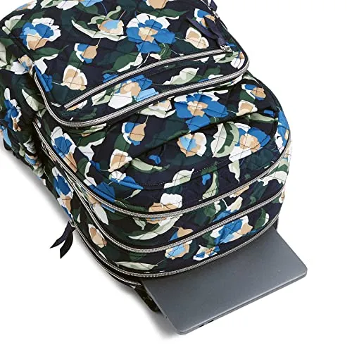 Vera Bradley Women's Performance Twill XL Campus Backpack, Immersed Blooms, One Size