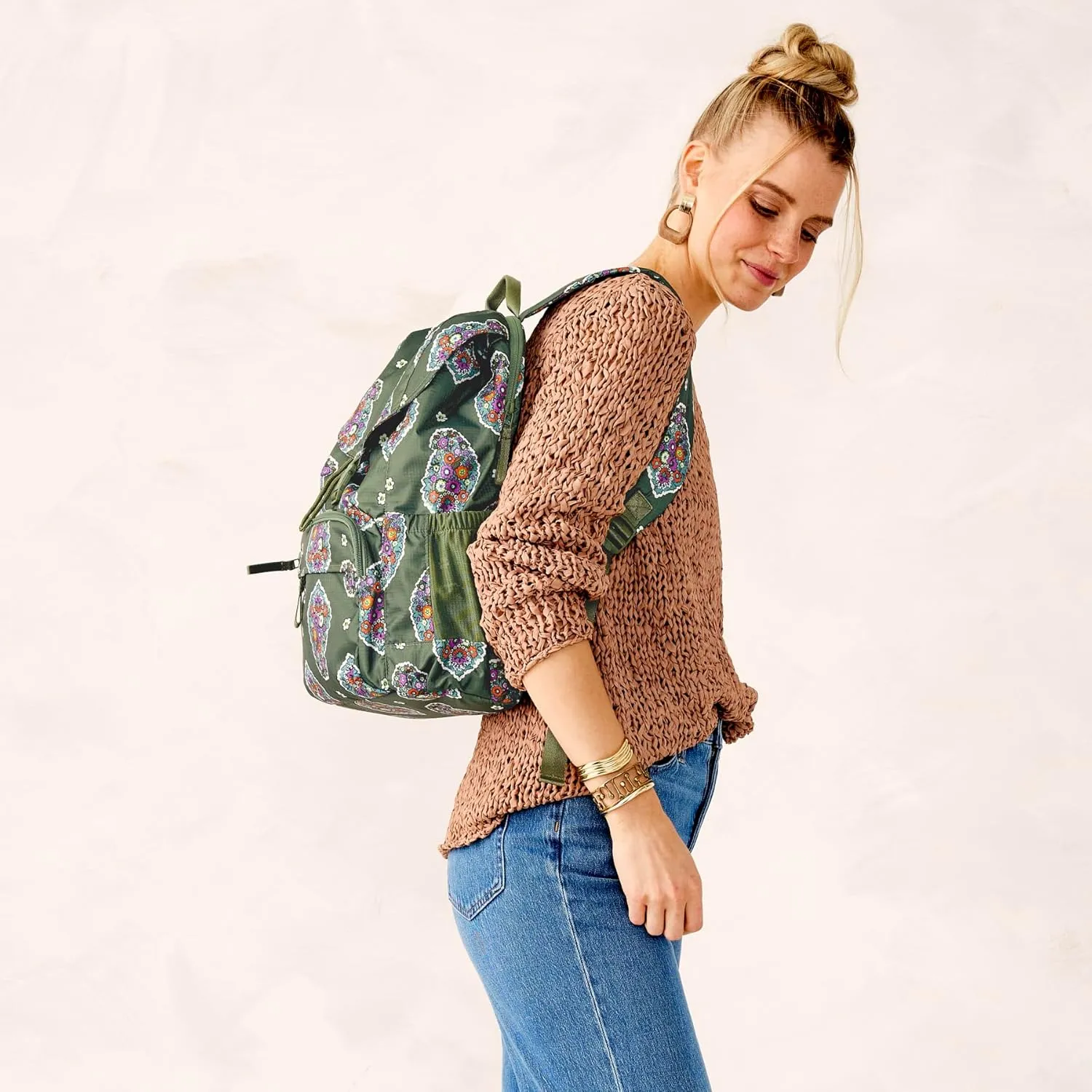 Vera Bradley Women's Ripstop Berkhill Backpack, Kew Gardens Green, One Size