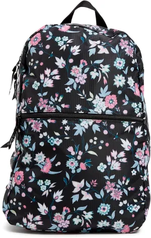 Vera Bradley Women's Ripstop Packable Backpack Travel Accessory, Botanical Ditsy, One Size