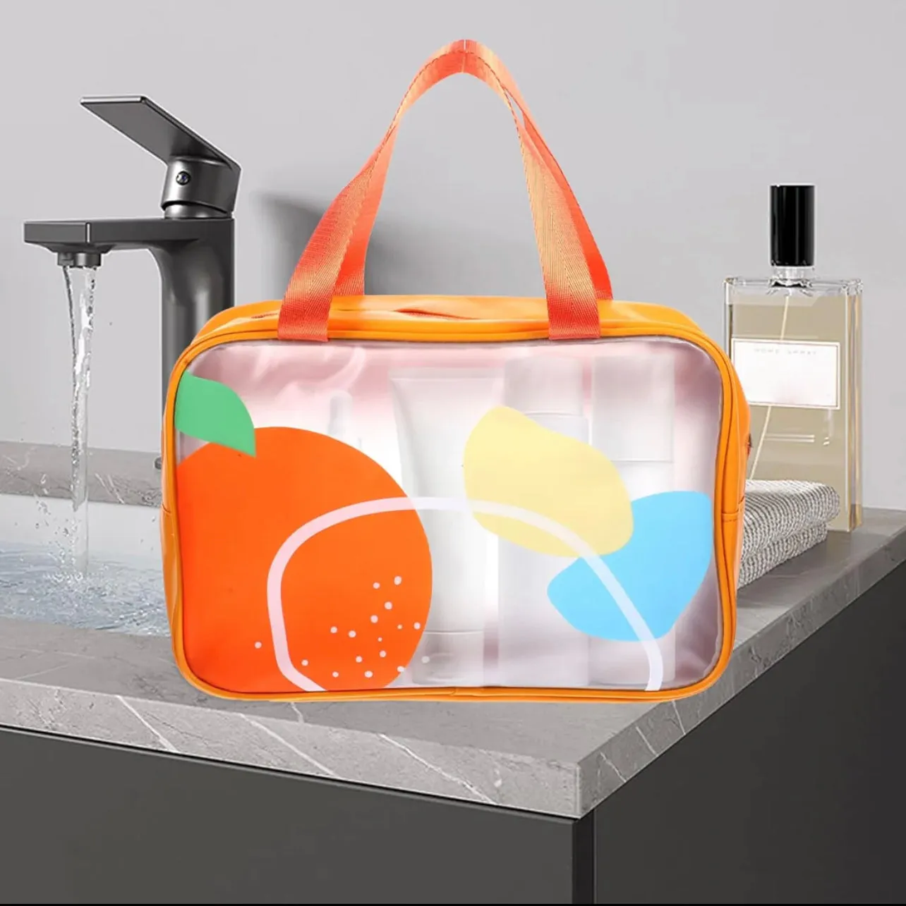 Versatile and Stylish: Medium Waterproof Fruit Theme Multipurpose Storage Bag