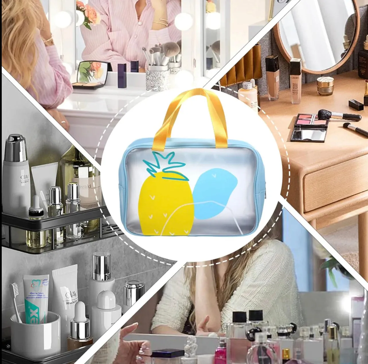 Versatile and Stylish: Medium Waterproof Fruit Theme Multipurpose Storage Bag