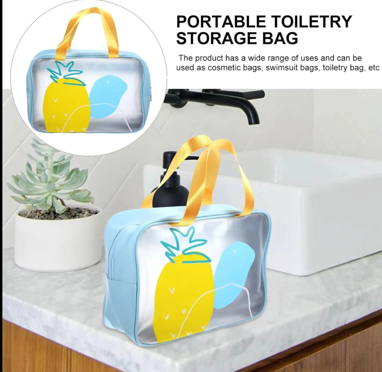 Versatile and Stylish: Medium Waterproof Fruit Theme Multipurpose Storage Bag