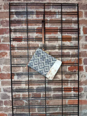 Vertical Blue Wristlet