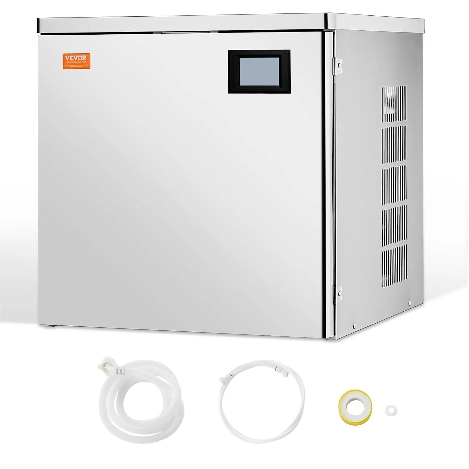 VEVOR Commercial Ice Maker Machine-Head 450 lbs/Day, 22 Inch Stainless Steel Industrial Ice Machine, Self-Cleaning and Scheduled Ice Making, Modular Ice Cube Machine for Restaurant Hotel - Head Only
