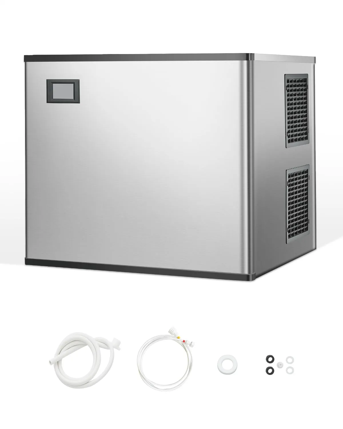 VEVOR Commercial Ice Maker Machine-Head 800 lbs/24 h, 26 Inch Stainless Steel Industrial Ice Machine, Self-Cleaning and Scheduled Ice Making, Modular Ice Cube Machine for Restaurant Hotel - Head Only