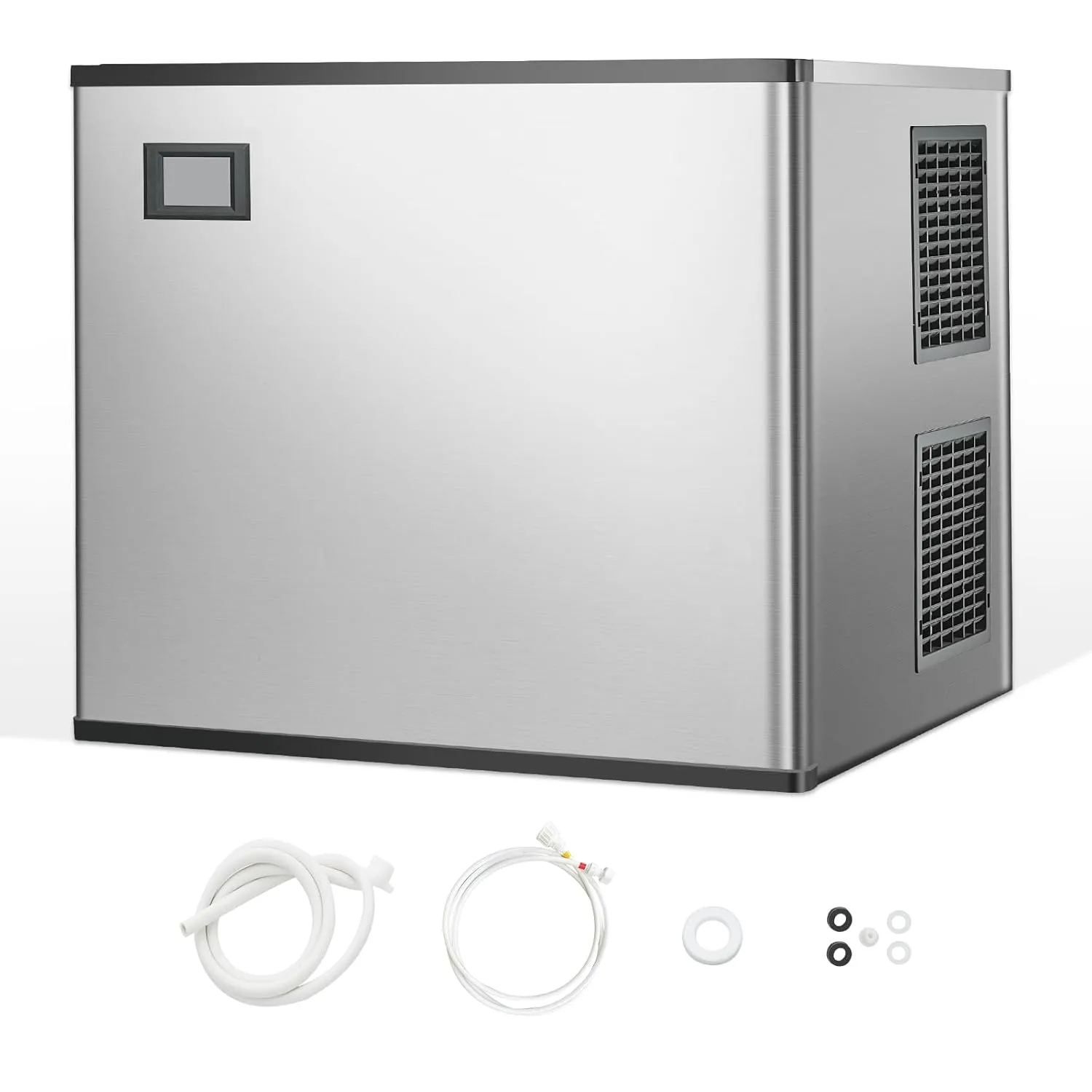 VEVOR Commercial Ice Maker Machine-Head 800 lbs/24 h, 26 Inch Stainless Steel Industrial Ice Machine, Self-Cleaning and Scheduled Ice Making, Modular Ice Cube Machine for Restaurant Hotel - Head Only