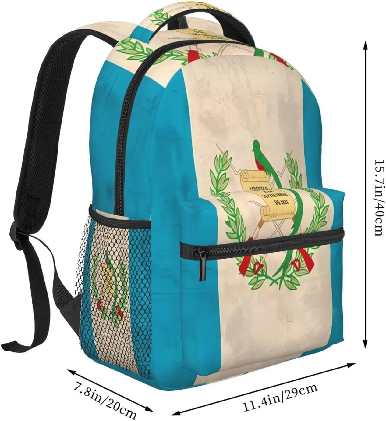 Vintage Guatemala Guatemalan Flag Backpack Casual Laptop Backpack Double Shoulder Bag Lightweight Backpack For Women Men Travel
