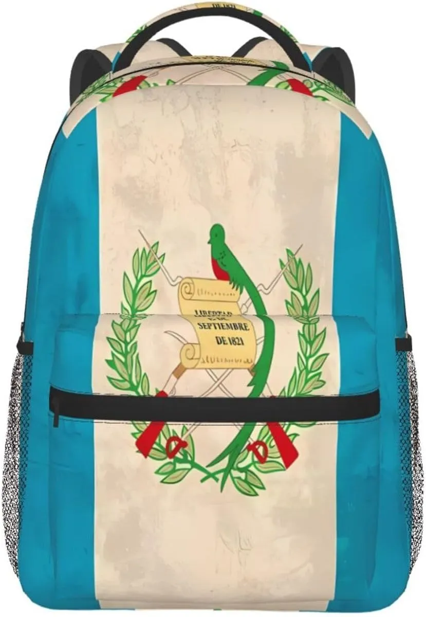 Vintage Guatemala Guatemalan Flag Backpack Casual Laptop Backpack Double Shoulder Bag Lightweight Backpack For Women Men Travel
